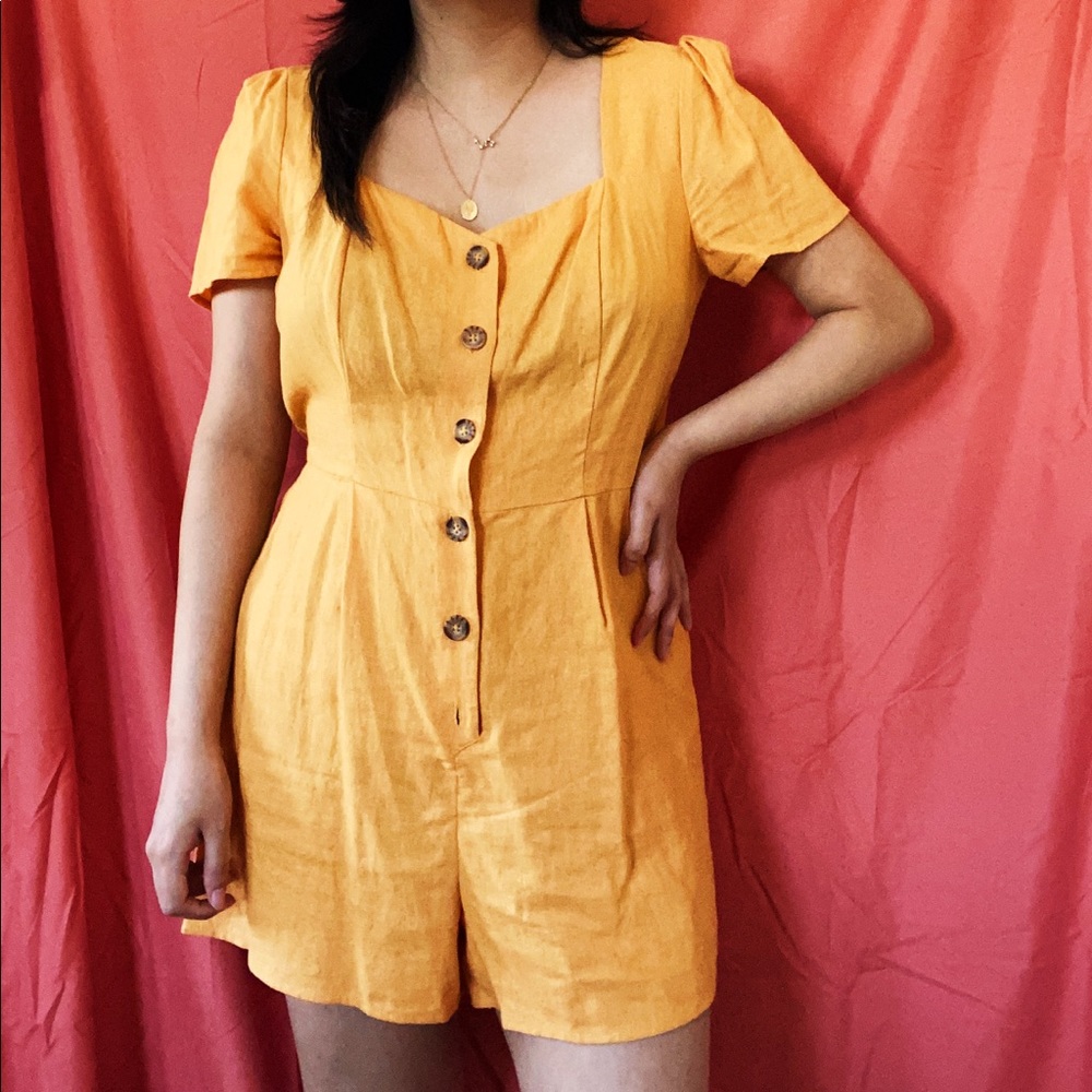 Modern does 70s yellow romper